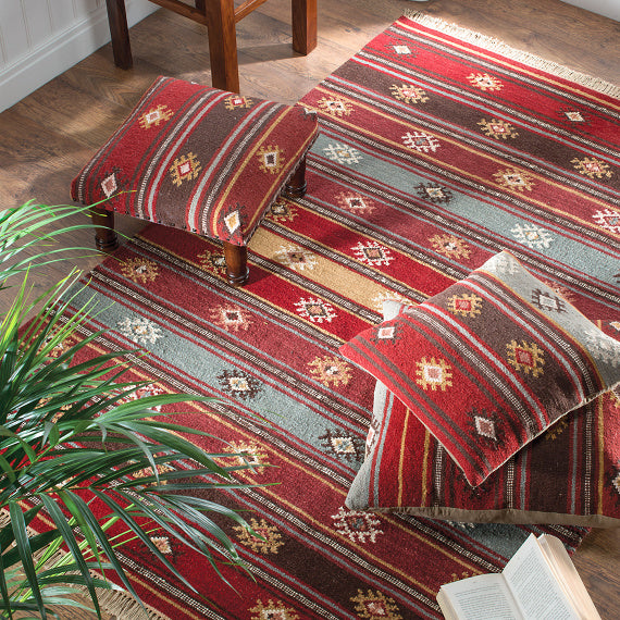 indian kilim rugs and cushions