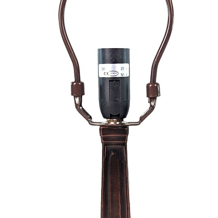 Dark bronze metal lamp base for Mackintosh pyramid Tiffany table lamp without shade