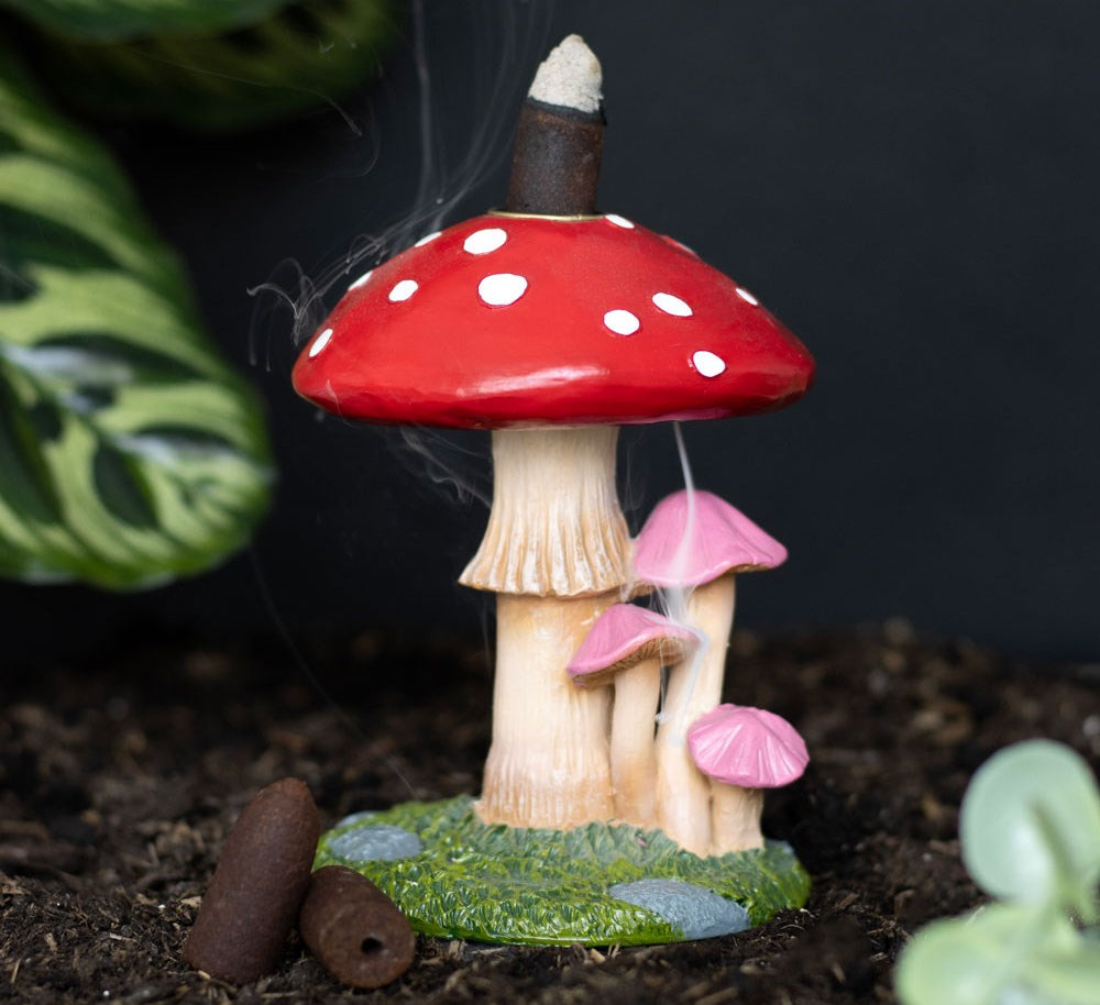 red mushroom backflow incnese burner