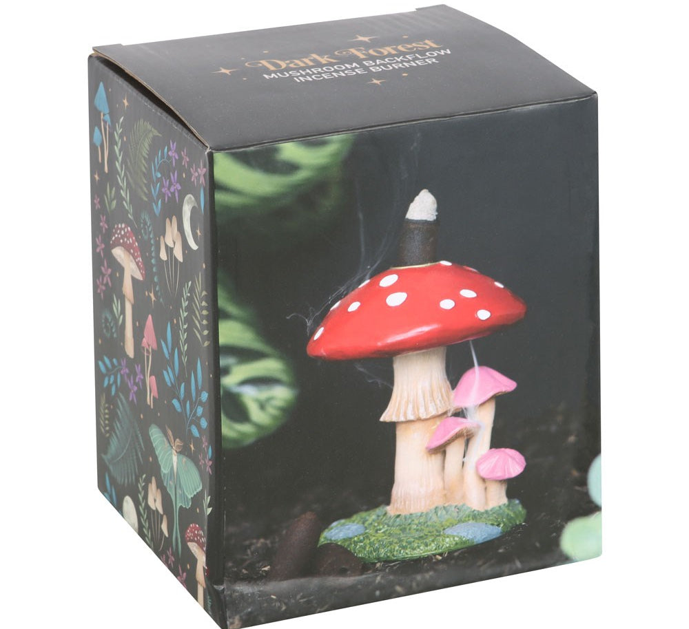 boxed mushroom backflow incense burner