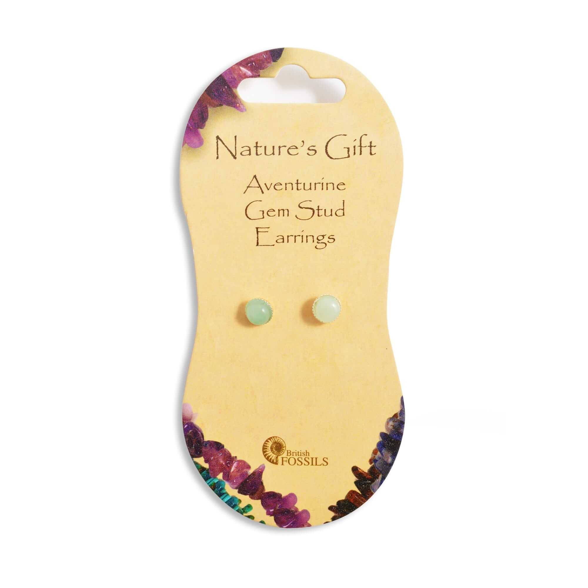 Aventurine Gemstone Stud Earrings