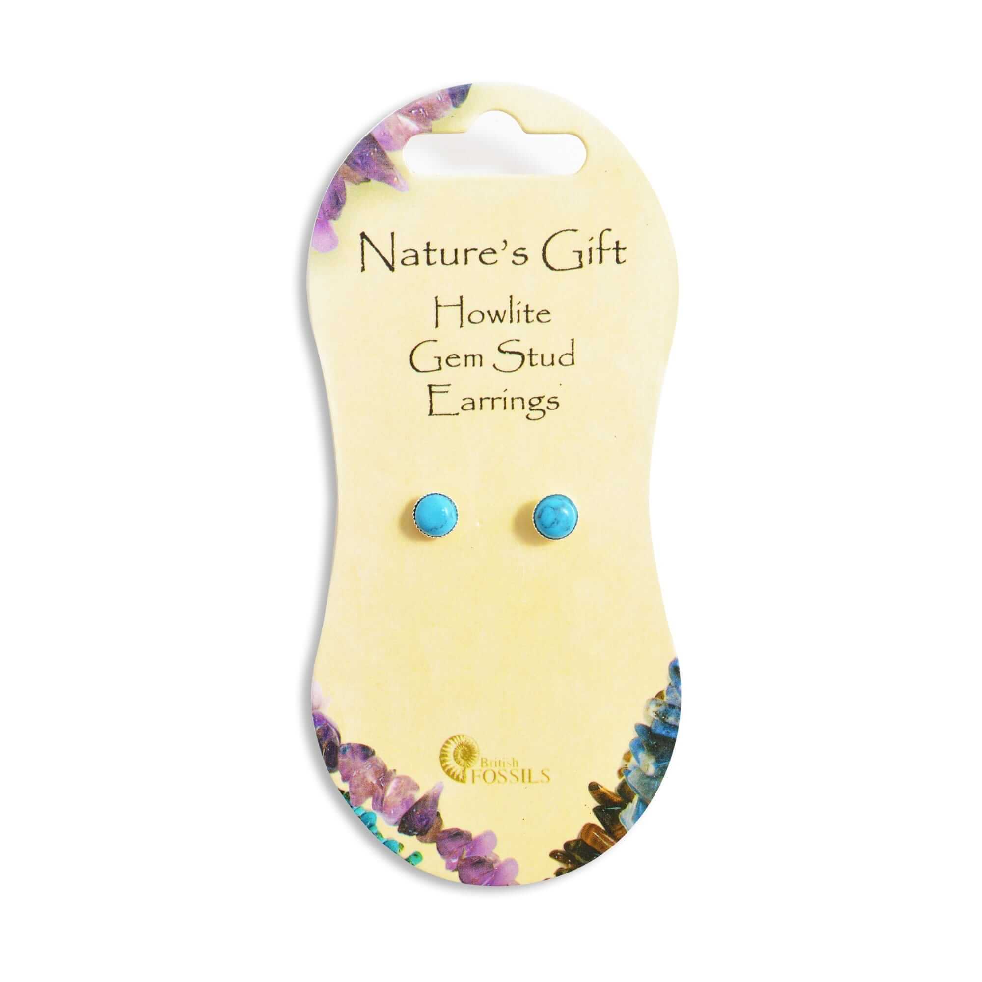 howlite gemstone stud earrings