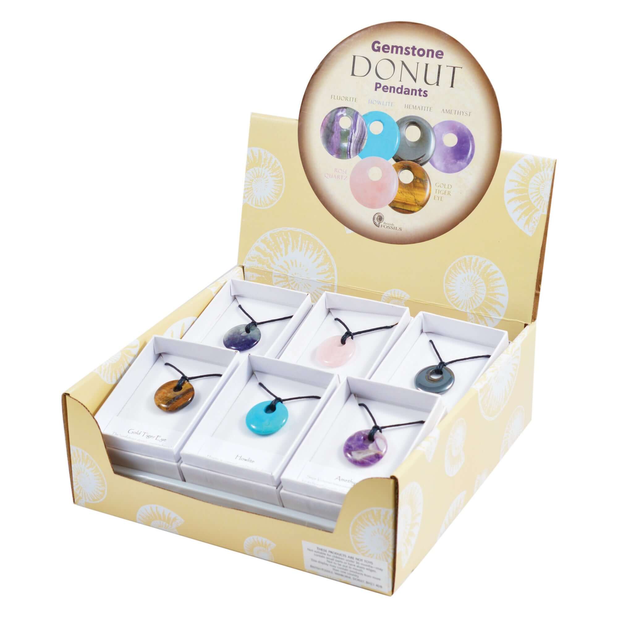 Gemstone Donut Pendants