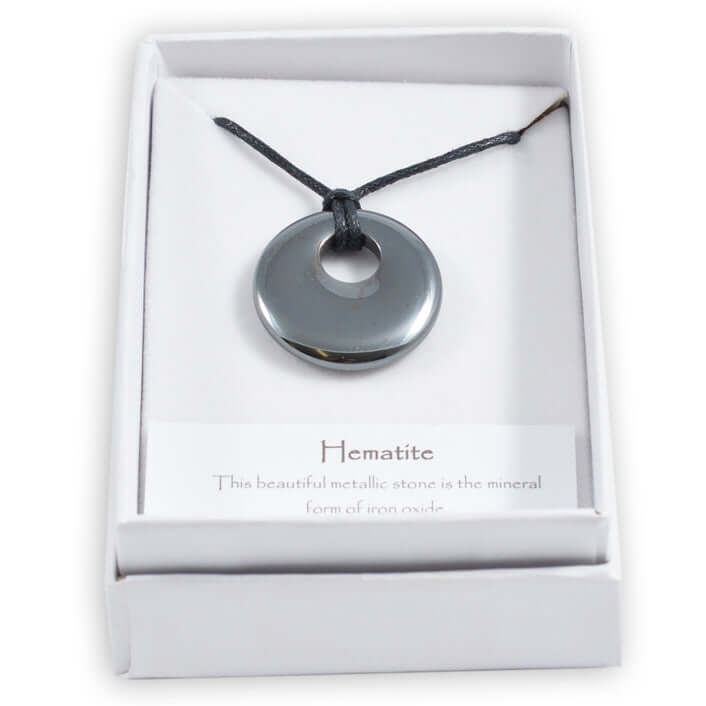 Hematite Donut Pendant