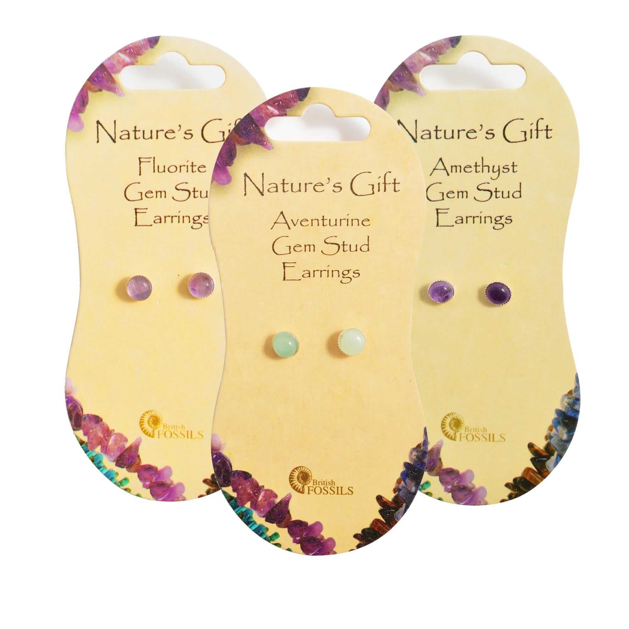 Gemstone Stud Earrings