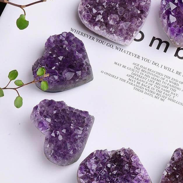Amethyst Crystal Heart