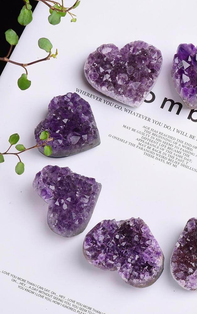 Amethyst Crystal Heart