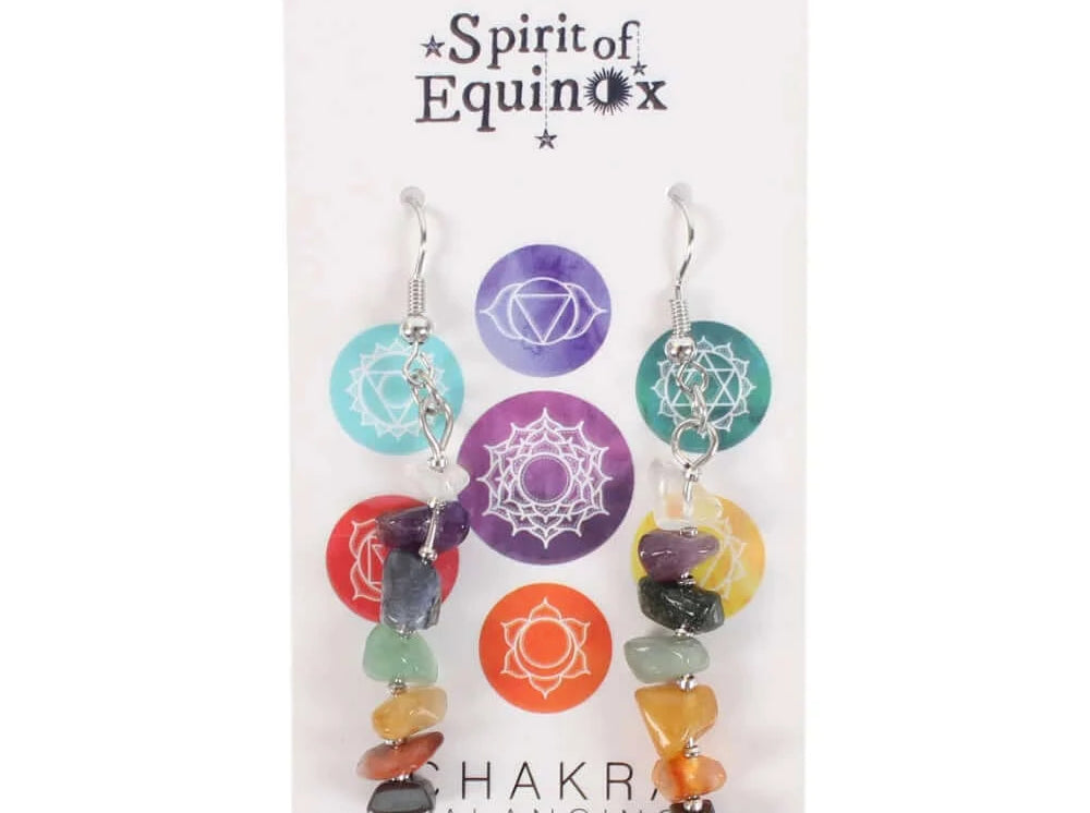 Chakra gemstone earrings