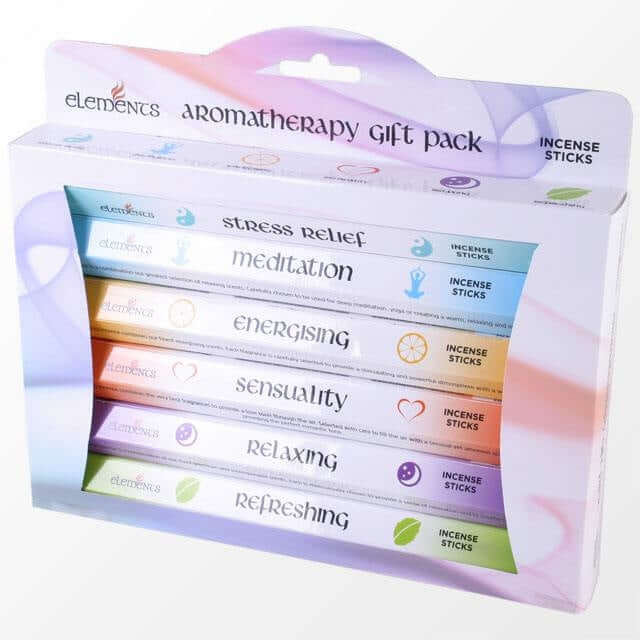 Element Aromatherapy Gift Pack, containing six pack of sense activating incense
