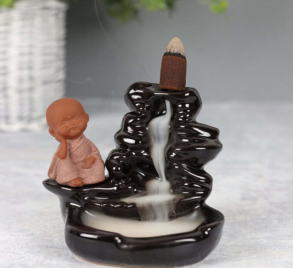 Buddha backflow incense burner
