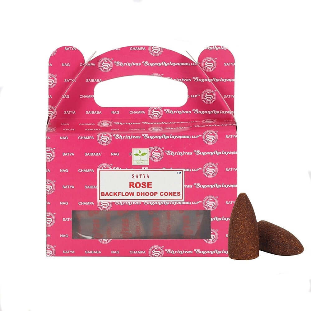 Satya Rose backflow incense cones
