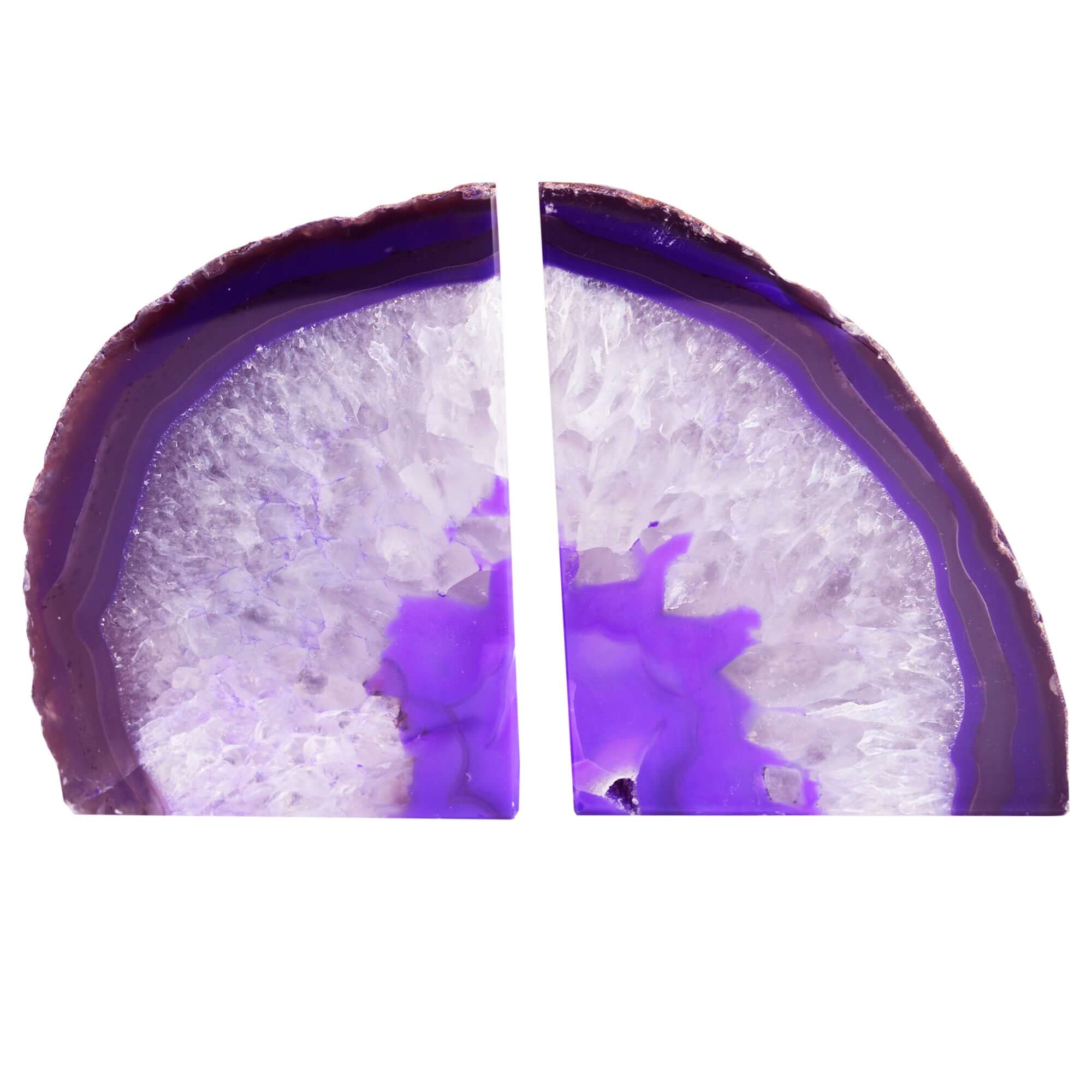 Agate Crystal stone bookends