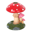 red and pink mushroom incense burner