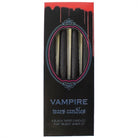 Vampire tears candles 4 black taper candles theta bleed when lit.