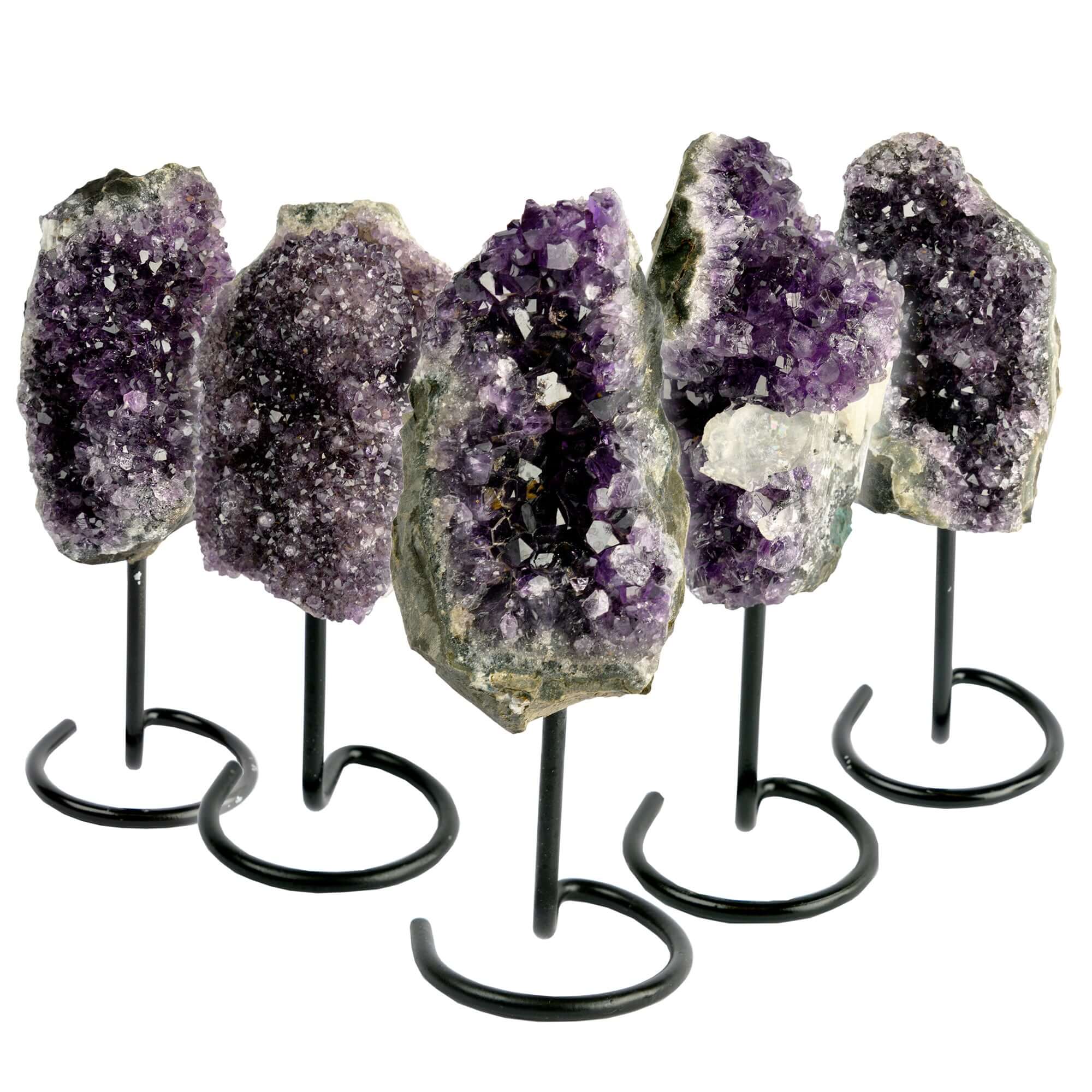 Amethyst Stone on Metal Stand