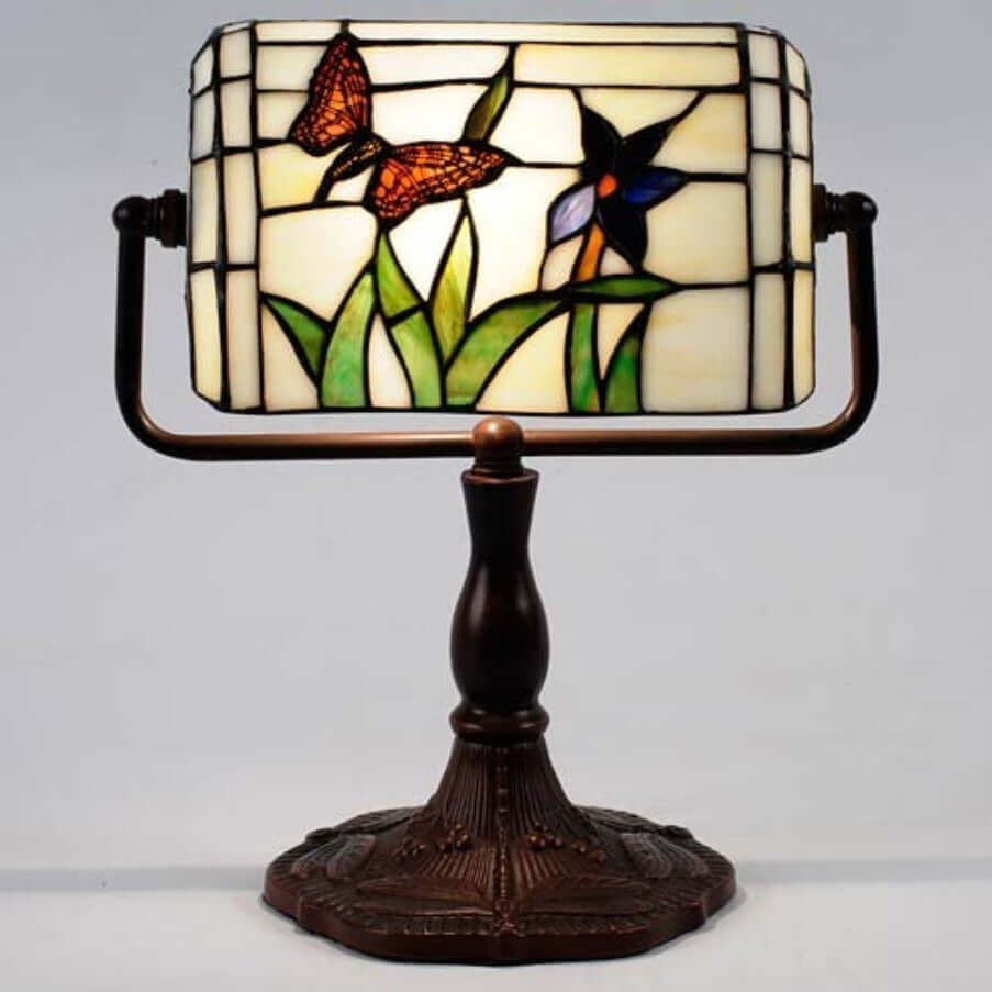 Tiffany Lamp butterfly design bankers lamp