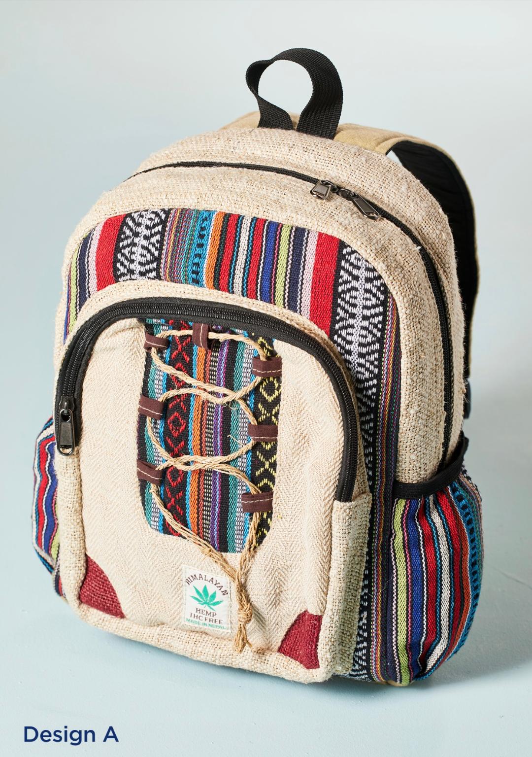 Mini hot sale hemp backpack