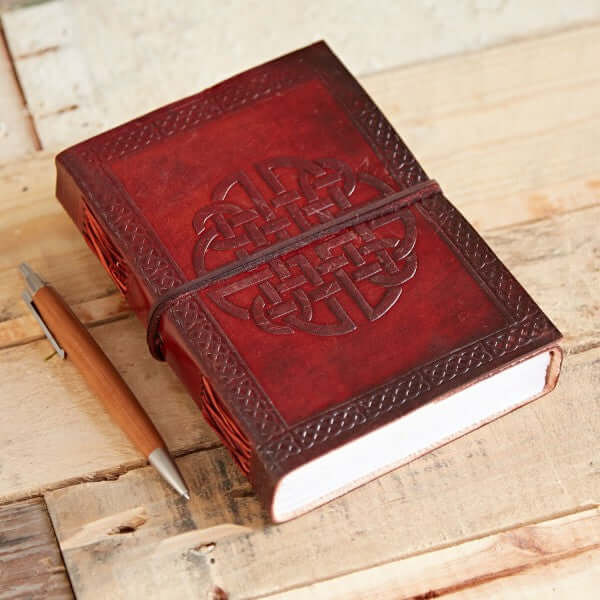 Celtic design leather bound note book