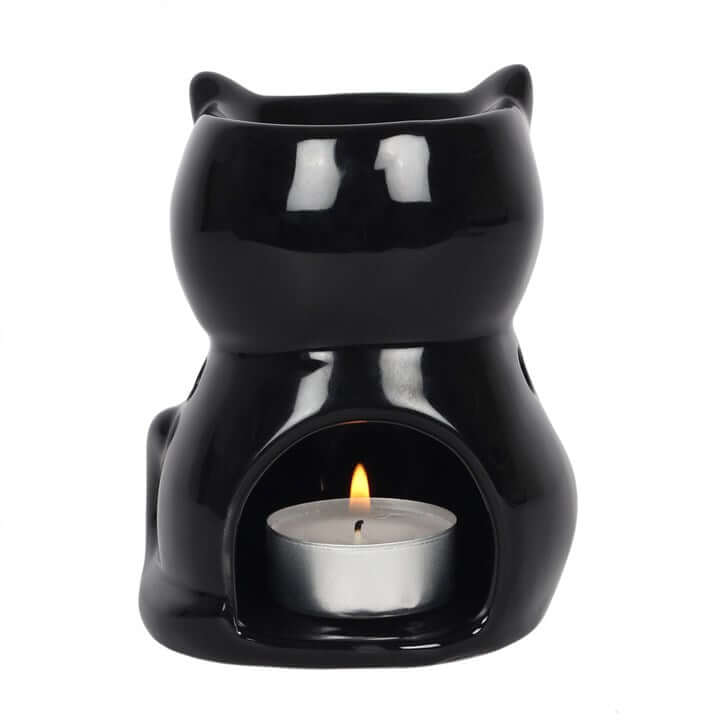 Black cat oil burner with Tealight