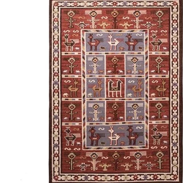 Indian kilim rug birdsong design 180x120cm